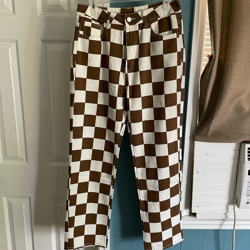 SHEIN checkered pants